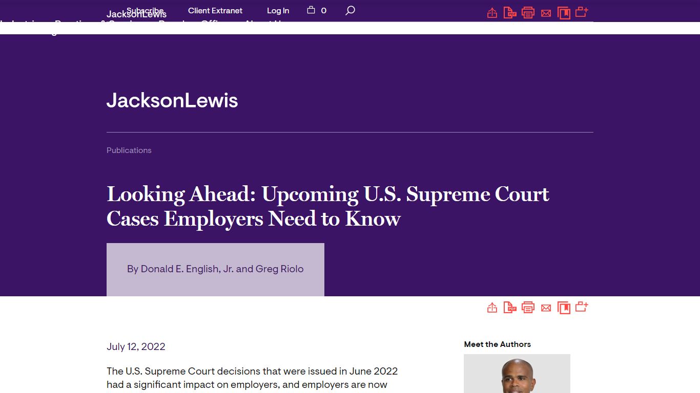 Looking Ahead: Upcoming U.S. Supreme Court Cases Employers Need to Know ...